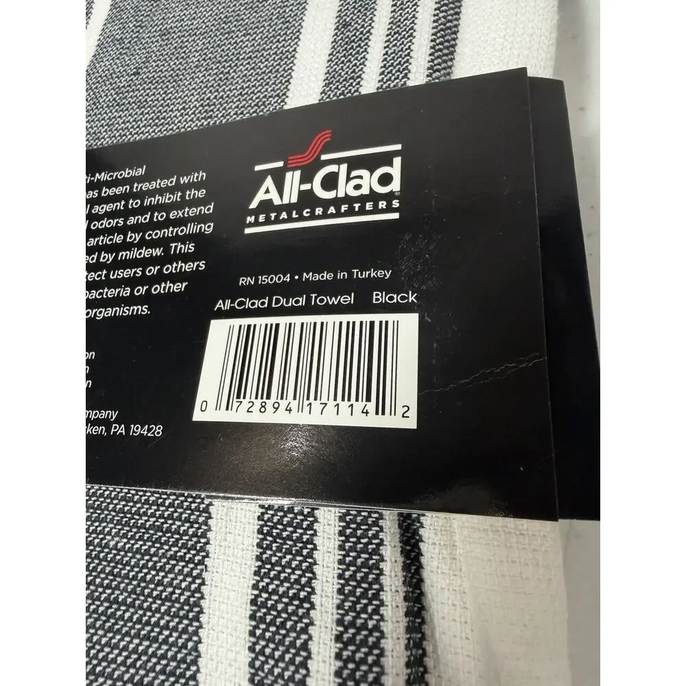 ALL-CLAD Black- Reversible Kitchen Towels ~ 17